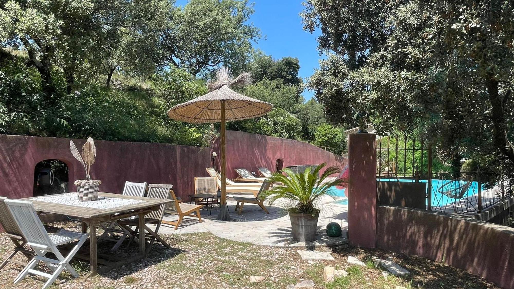 Jolie Annexe Du Mas Dans Le Coeur De La Garrigue Nimoise Villa Nimes Bagian luar foto